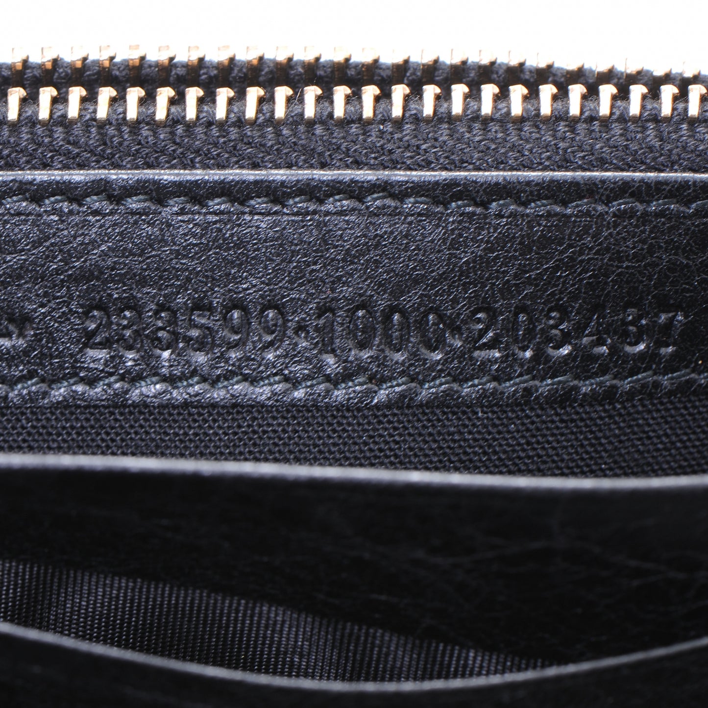 Agneau Giant 12 Rose Gold Hardware Money Wallet Black