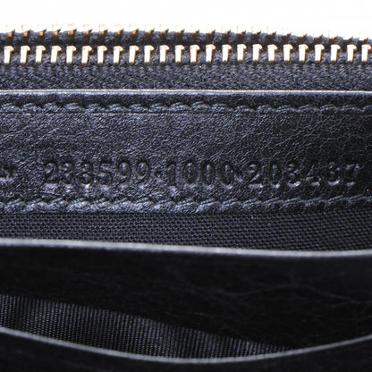 Balenciaga Agneau Giant 12 Rose Gold Hardware Money Wallet Black 7 of 7