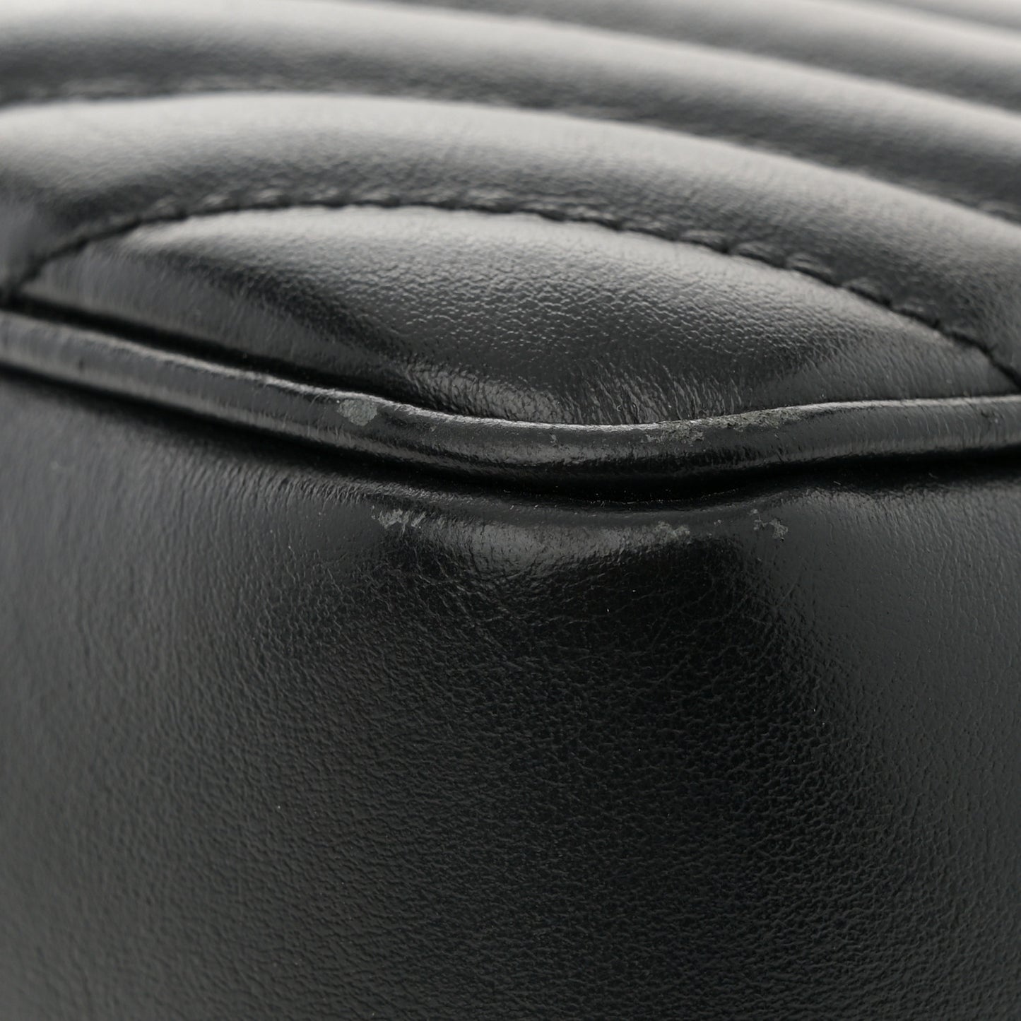 Calfskin Matelasse Monogram Lou Camera Bag Black