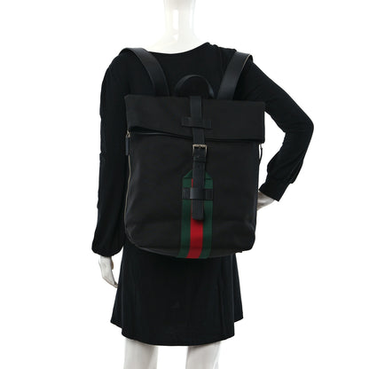 Gucci Techno Canvas Web Single Buckle Backpack Black 2 of 9