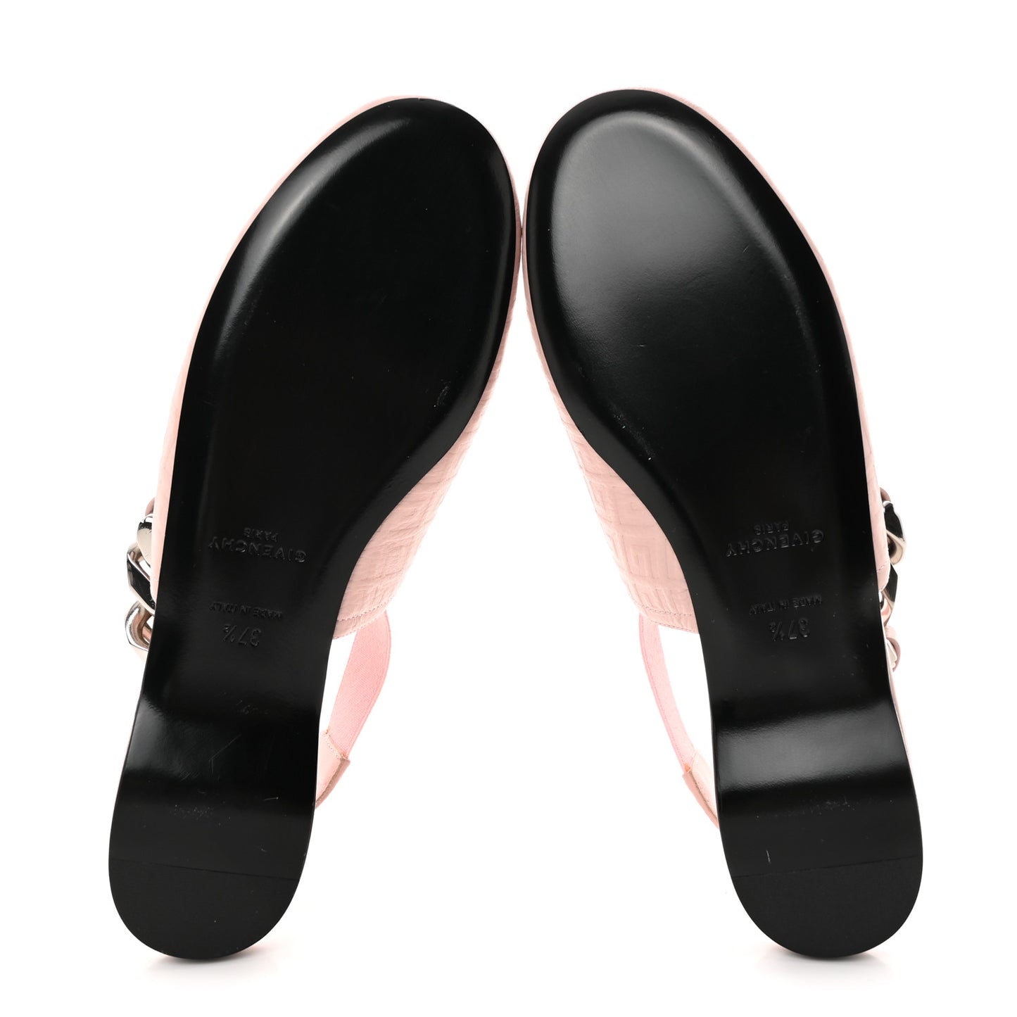 Calfskin G Chain Slingback Mules 37.5 Pink