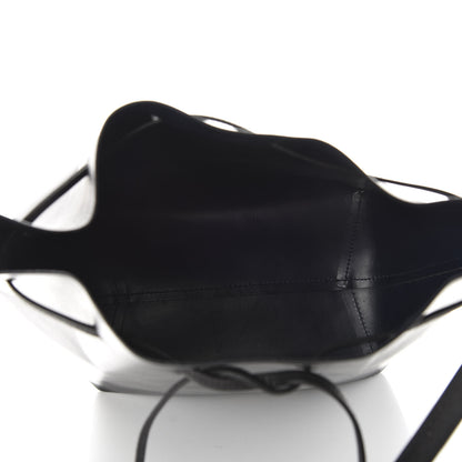 Mansur Gavriel Vegetable Tanned Calfskin Bucket Bag Black Royal 5 of 9