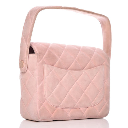 Chanel Suede Quilted Mini Flap Pink 3 of 11
