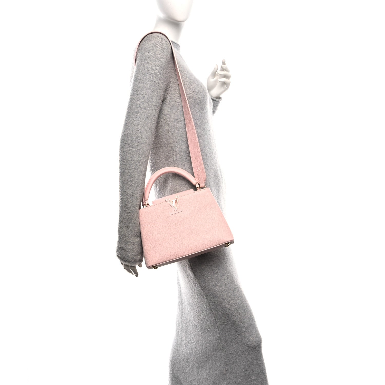 Louis Vuitton Taurillon Capucines BB Rose Jasmin 2 of 10