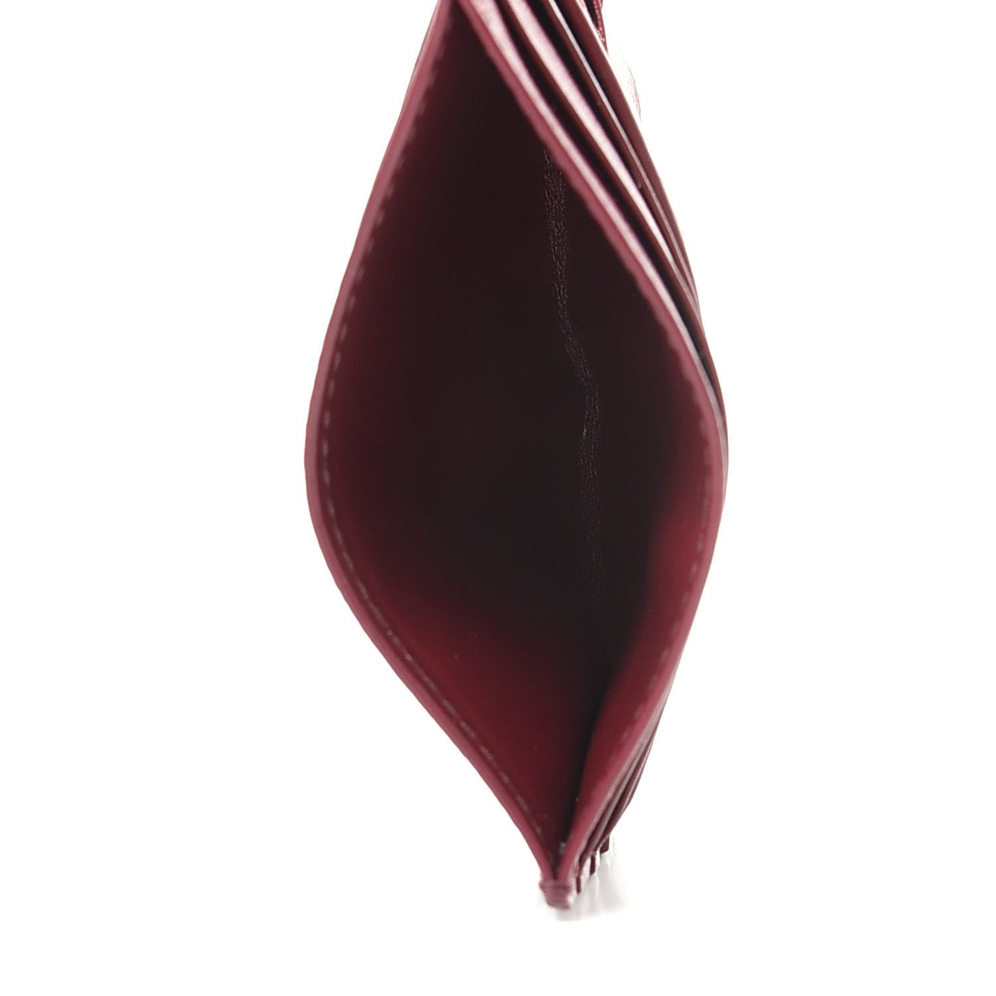 Nappa Intrecciato Card Holder Bordeaux