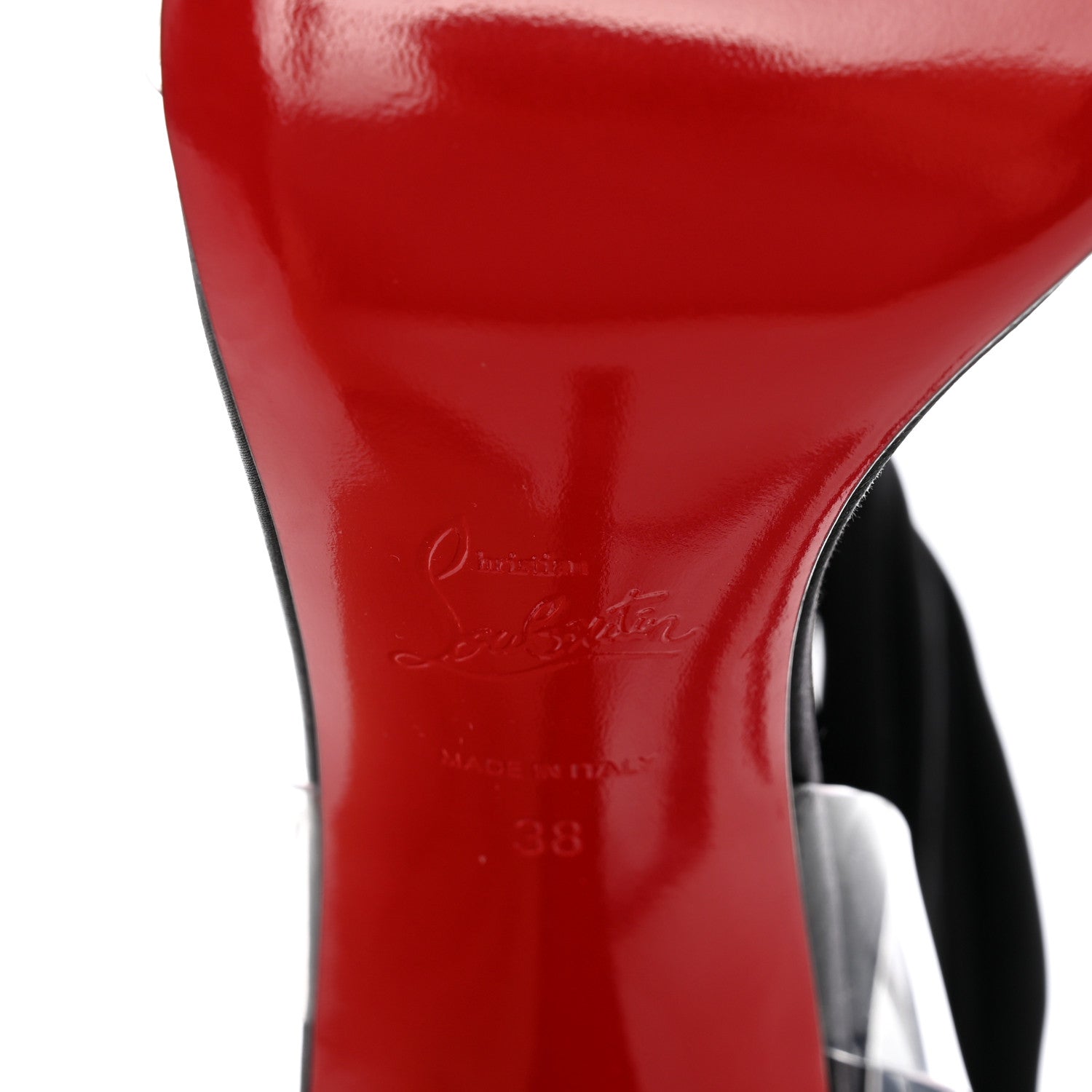 Christian Louboutin Satin Crystal PVC Astrinodo 100 Sandals 38 Black 6 of 8