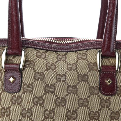 Gucci FF Monogram Medium Horsebit Nail Dome Bag Burgundy 10 of 11