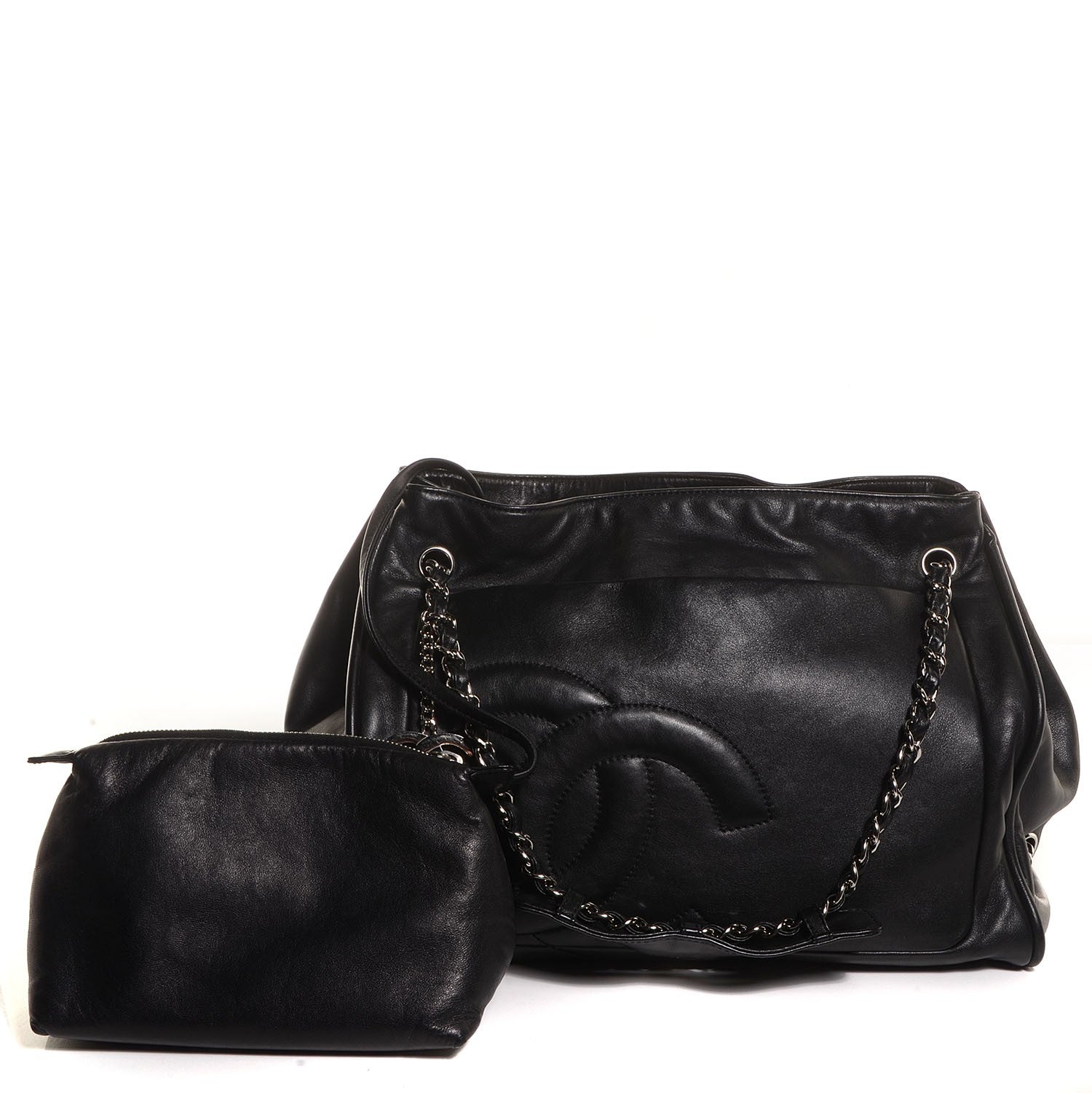 Chanel Calfskin Diagonal Ligne Large Tote Black 5 of 8