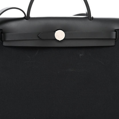 Hermes Military Toile Vache Hunter Herbag Zip PM 31 Black 7 of 10