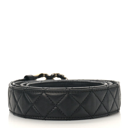 Chanel Lambskin Quilted CC Chain Belt 110 44 Black 2 of 6