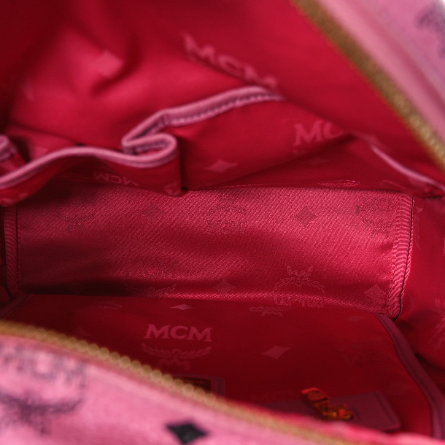 MCM Visetos Studded Small Dual Stark Backpack Pink 5 of 14