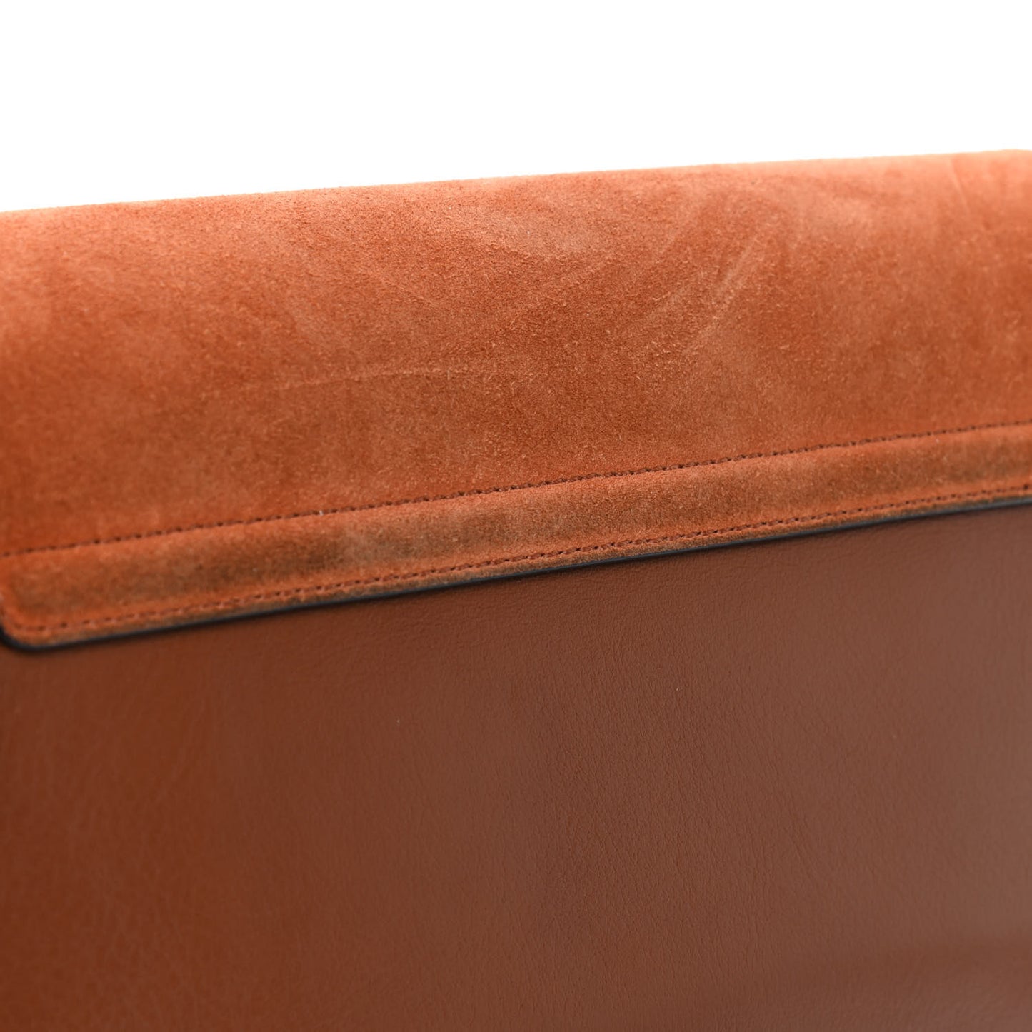 Suede Calfskin Small Faye Shoulder Bag Tobacco