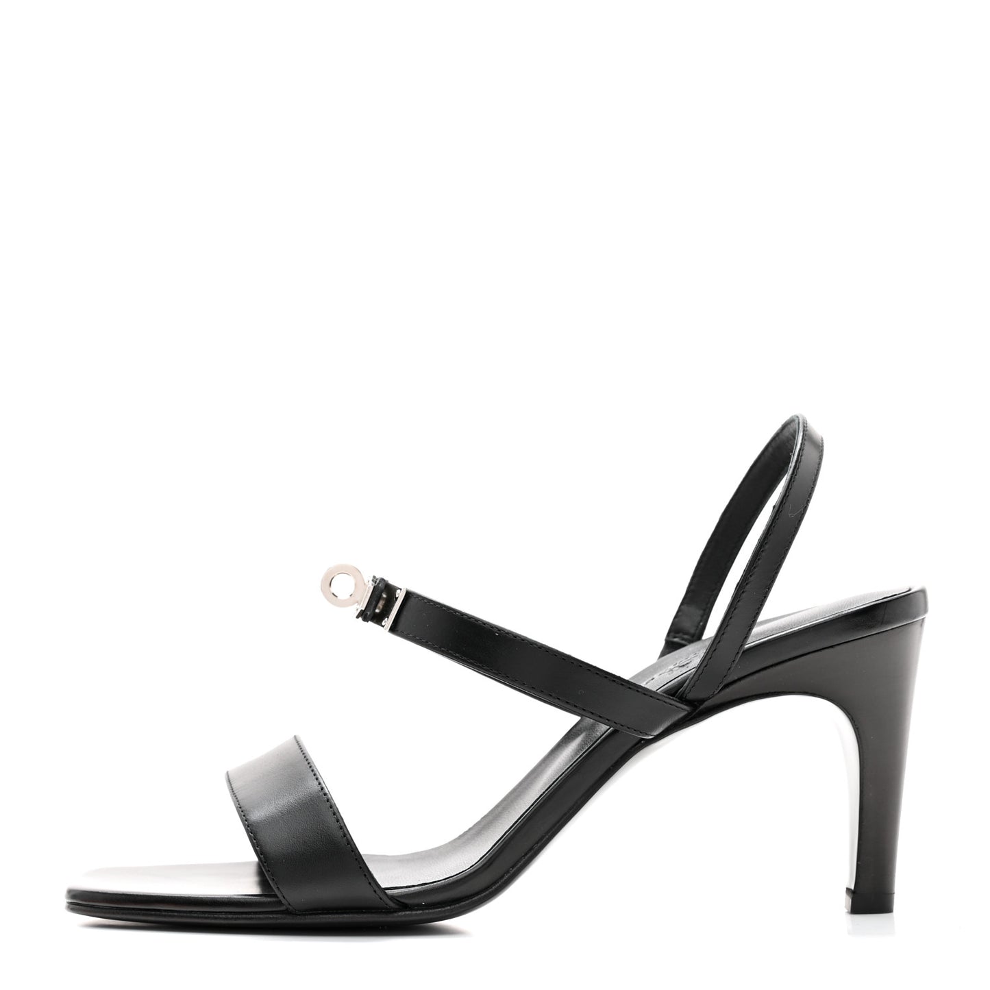 Calfskin Glamour 75 Sandals 38 Black