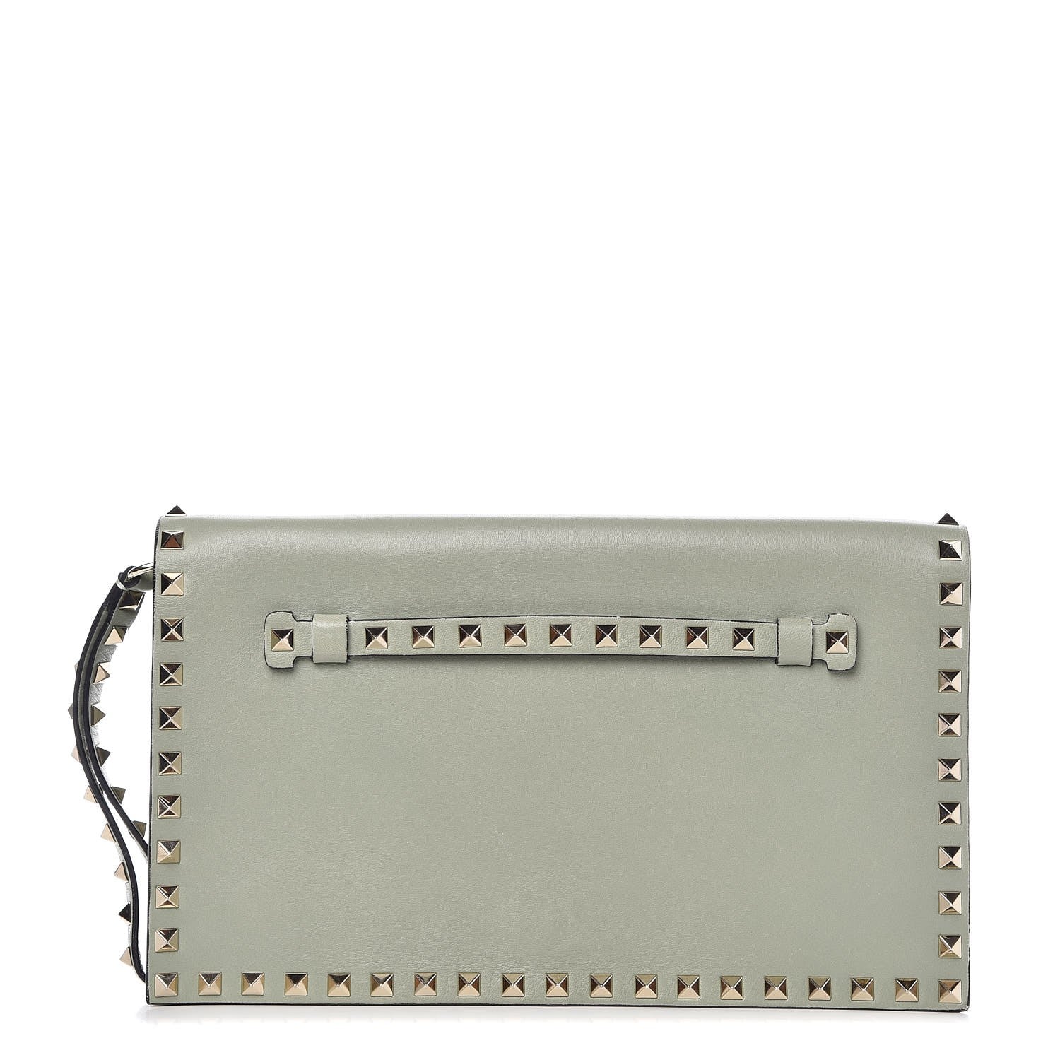 Valentino Garavani Nappa Rockstud Wristlet Clutch Green Tea Sorbet 1 of 9