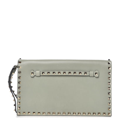 Valentino Garavani Nappa Rockstud Wristlet Clutch Green Tea Sorbet 1 of 9