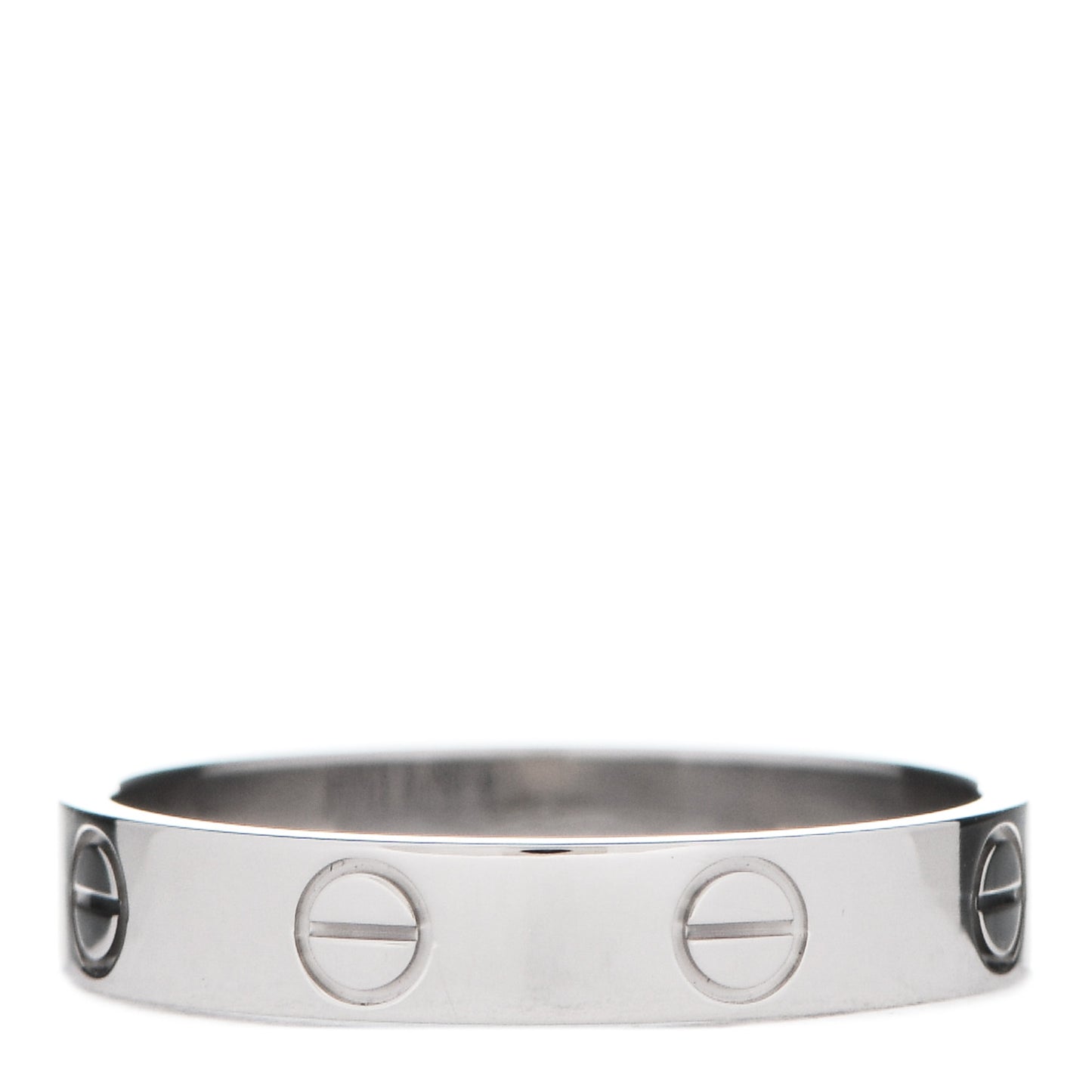 18K White Gold 3.5mm LOVE Wedding Band Ring 54 6.75
