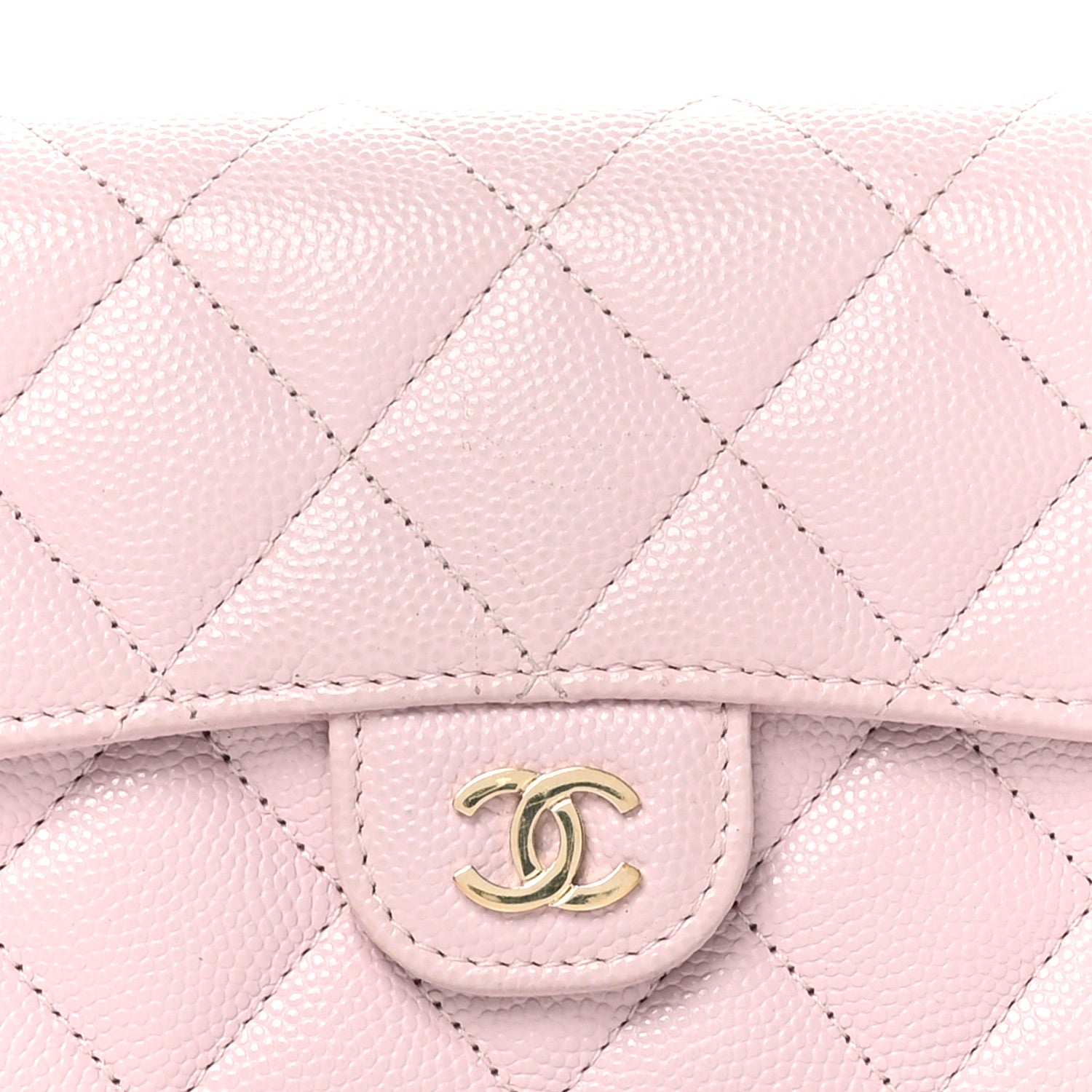 Chanel Caviar Quilted Medium Flap Wallet Light Pink 10 of 10
