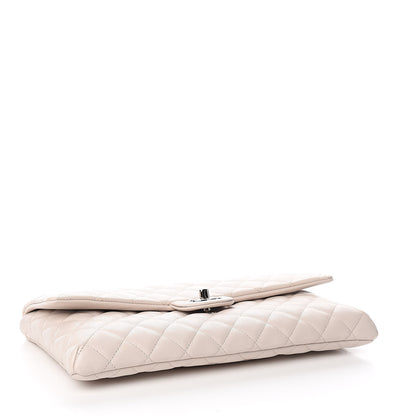 Chanel Caviar Quilted Flap Clutch Ivory 4 of 11