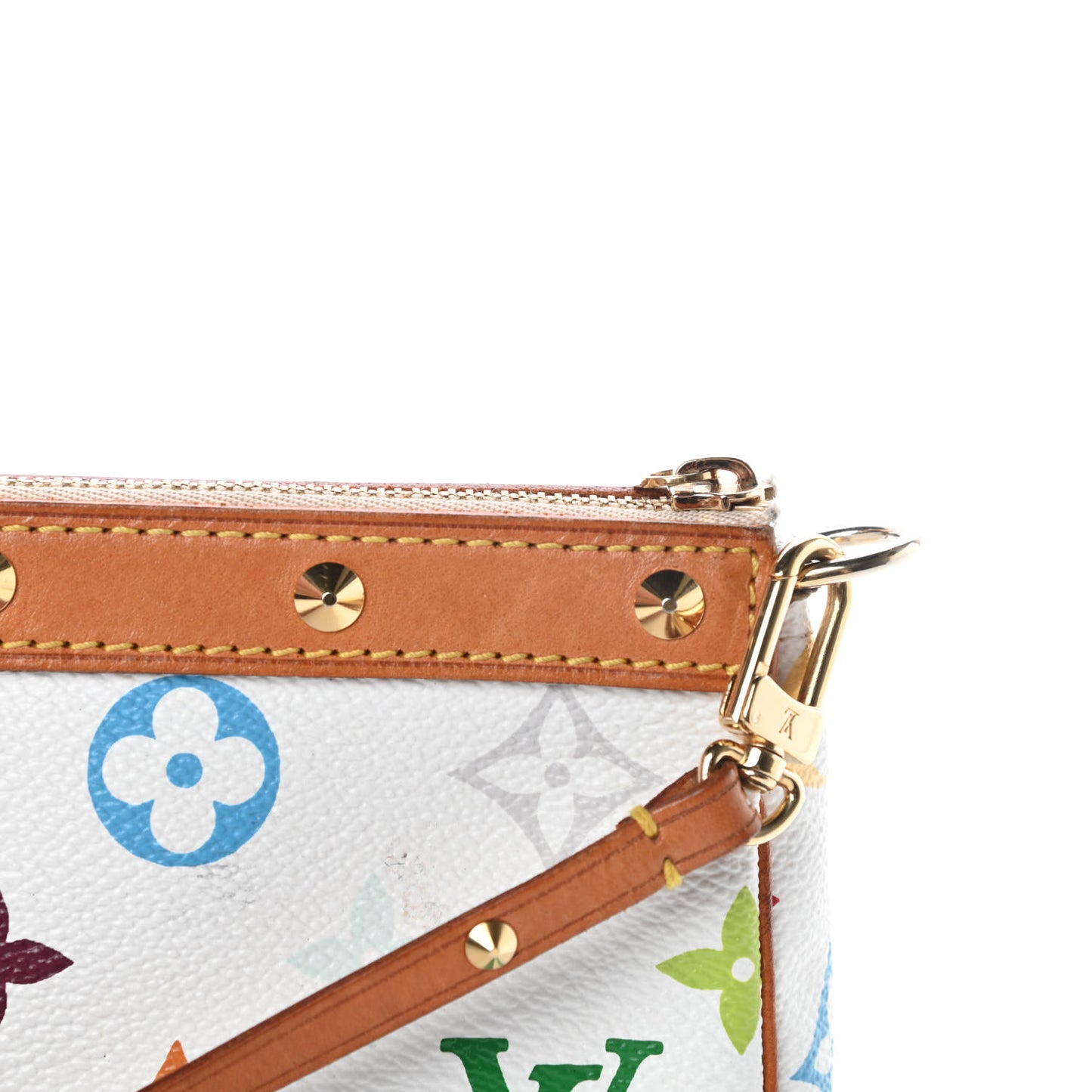 Monogram Multicolor Pochette Accessories White