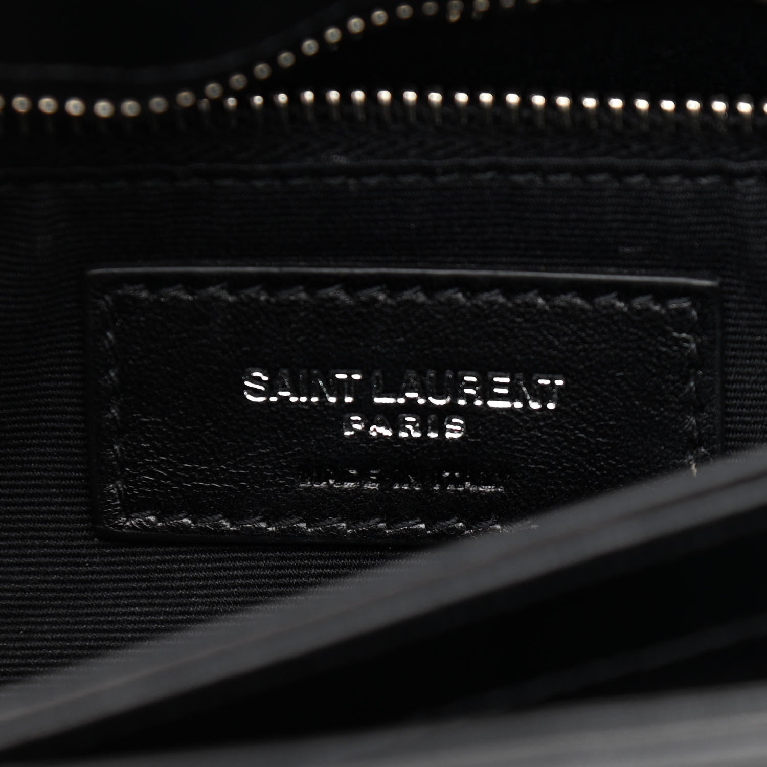 Saint Laurent Calfskin Y Quilted Monogram Toy Loulou Crossbody Bag Black 7 of 12