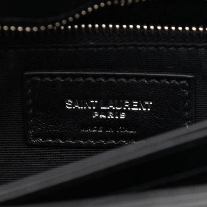 Saint Laurent Calfskin Y Quilted Monogram Toy Loulou Crossbody Bag Black 7 of 12