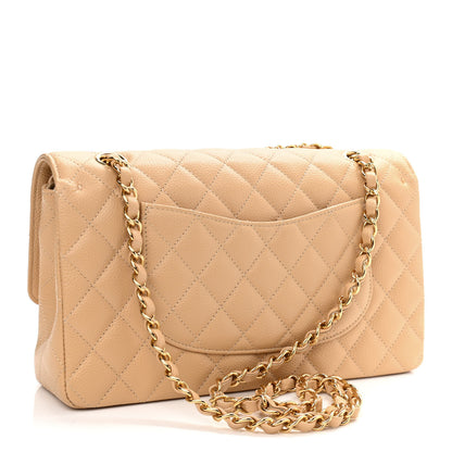 Chanel Caviar Quilted Medium Double Flap Beige Clair 3 of 11
