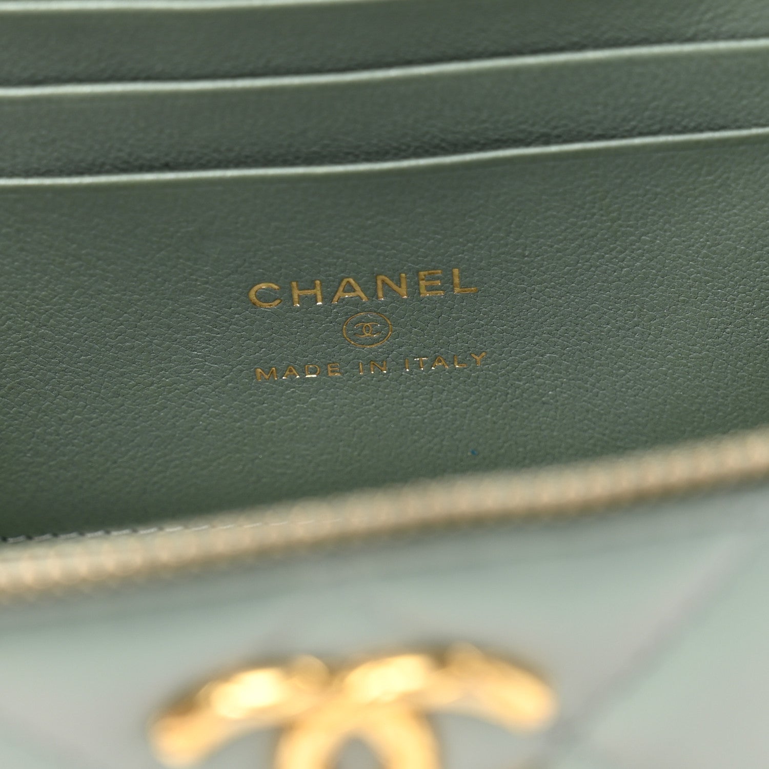 Chanel Metallic Lambskin Quilted Small CC Dynasty Vanity Case With Chain Grey 6 of 12