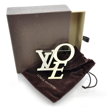 Louis Vuitton Swarovski Crystal Love LVoe Brooch 4 of 6