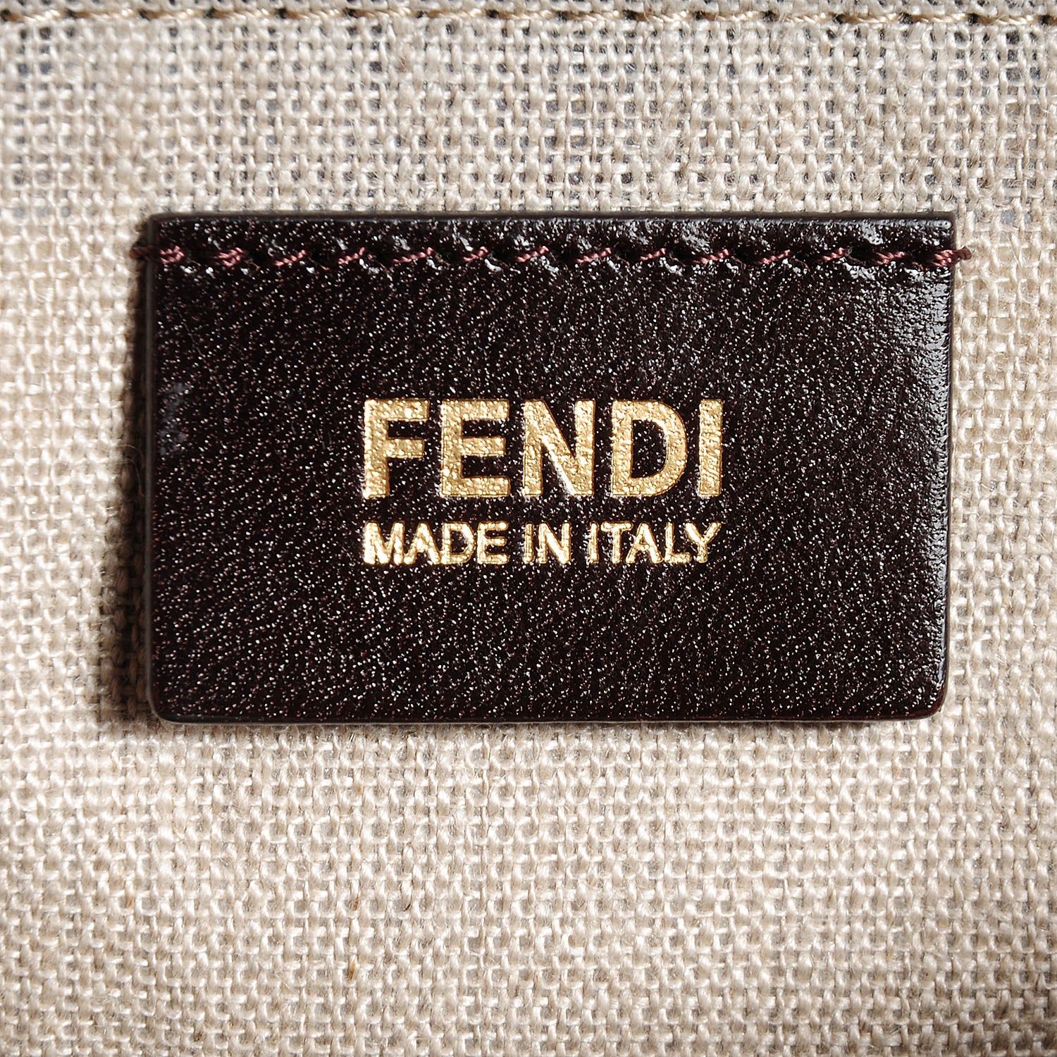 Fendi Pequin Cuoio Vegetale Large Hobo Tobacco Black Cuoio 5 of 11