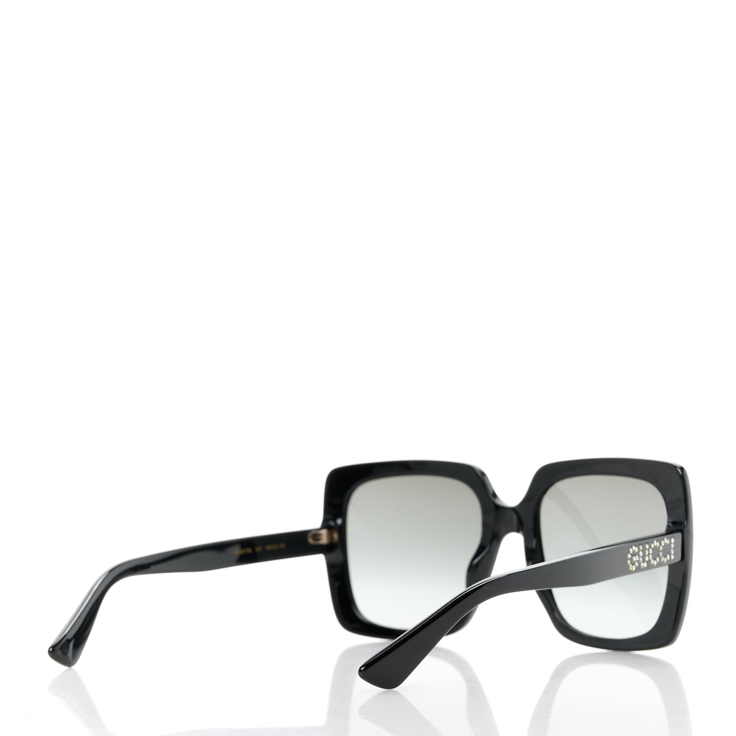 Gucci Crystal Square Frame GG Sunglasses GG0418S Black 5 of 9