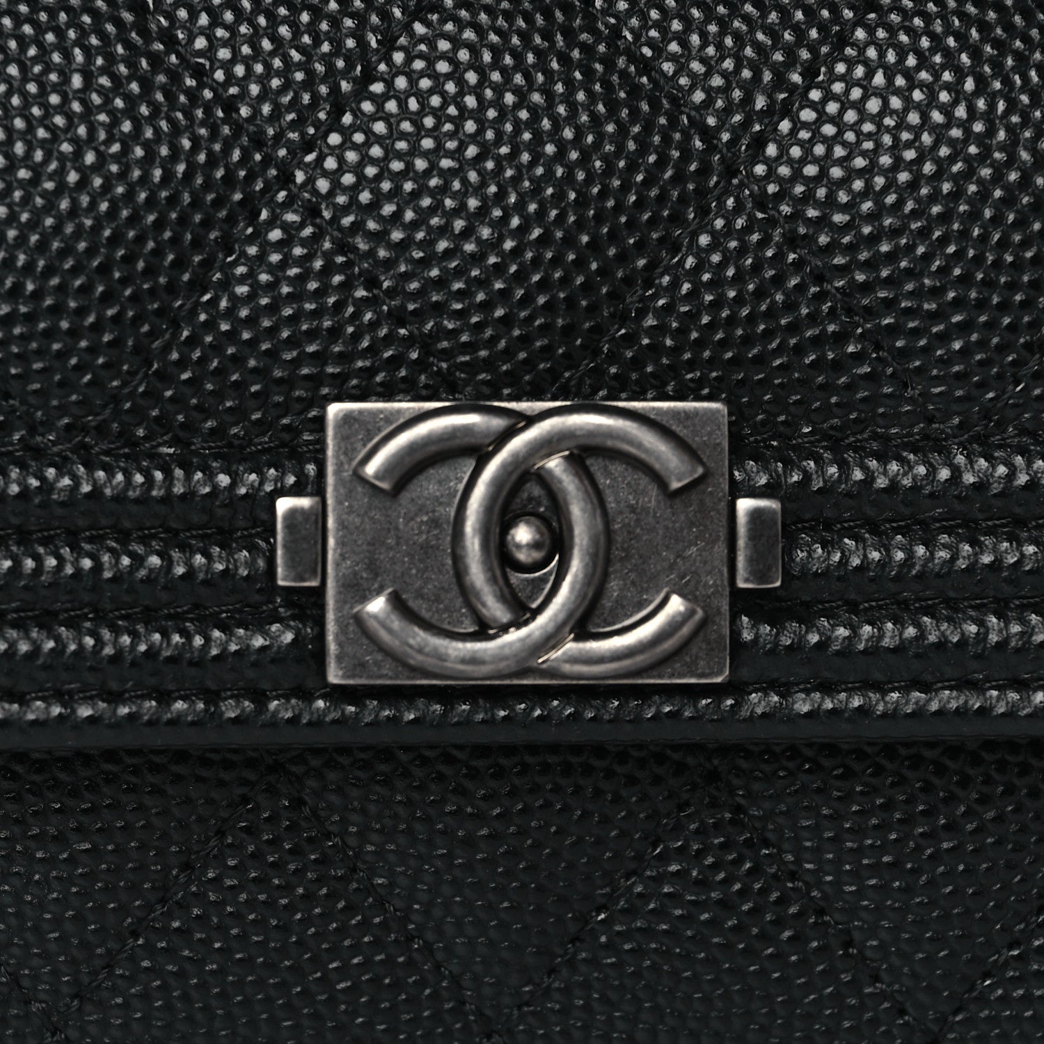 Chanel Caviar Quilted Boy Flap Card Holder Black 9 of 10