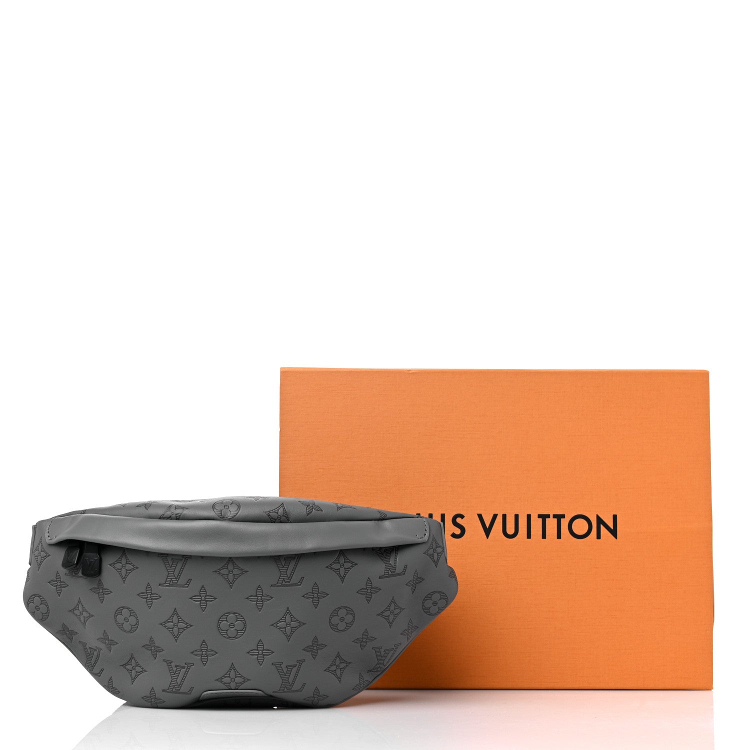 Louis Vuitton Calfskin Monogram Shadow Discovery Bumbag PM Gray 9 of 9
