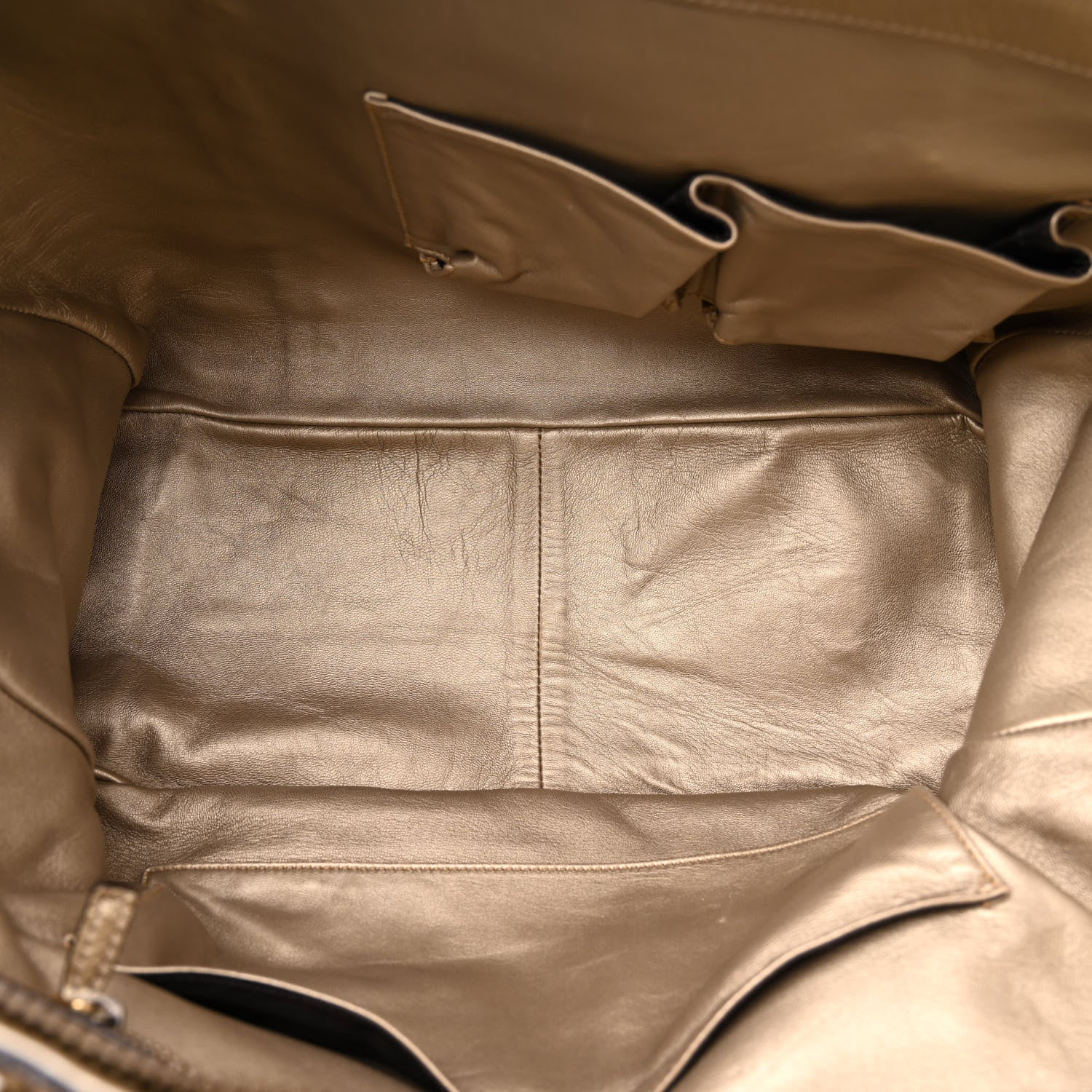 Gucci Metallic Snakeskin Medium 1973 Top Handle Satchel Gold 5 of 14