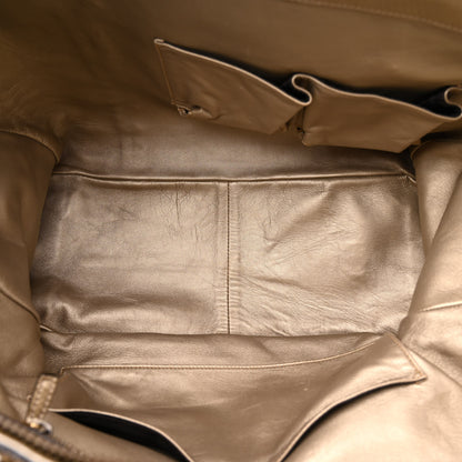 Gucci Metallic Snakeskin Medium 1973 Top Handle Satchel Gold 5 of 14