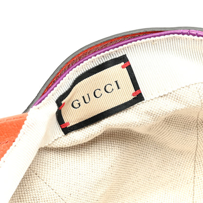 Gucci Lambskin Baseball Hat M Purple Orange 8 of 8