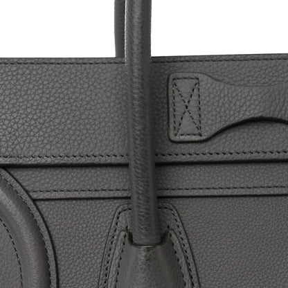 Celine Baby Drummed Calfskin Micro Luggage Kohl 12 of 13