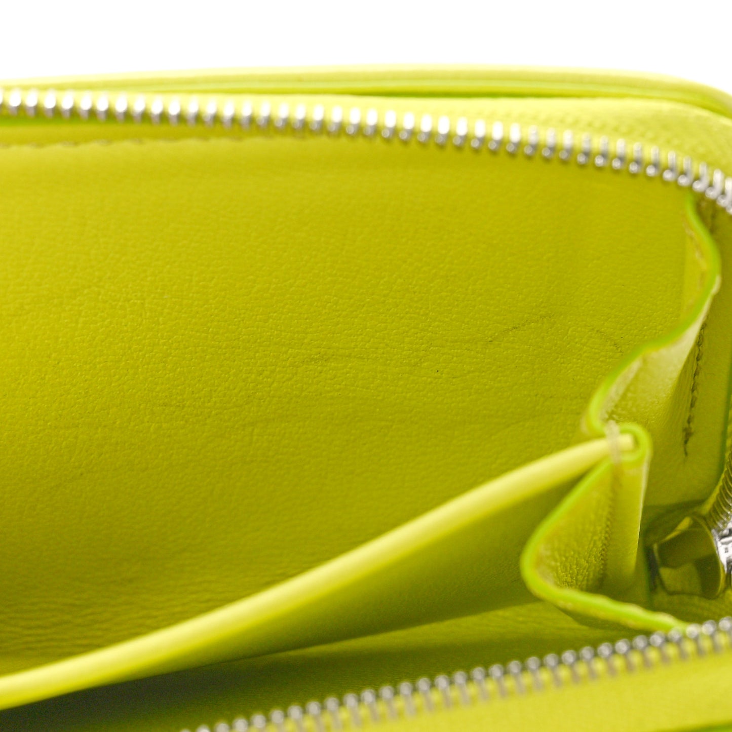 Lambskin Embossed Monogram Lou Coussin Wallet Acid Green