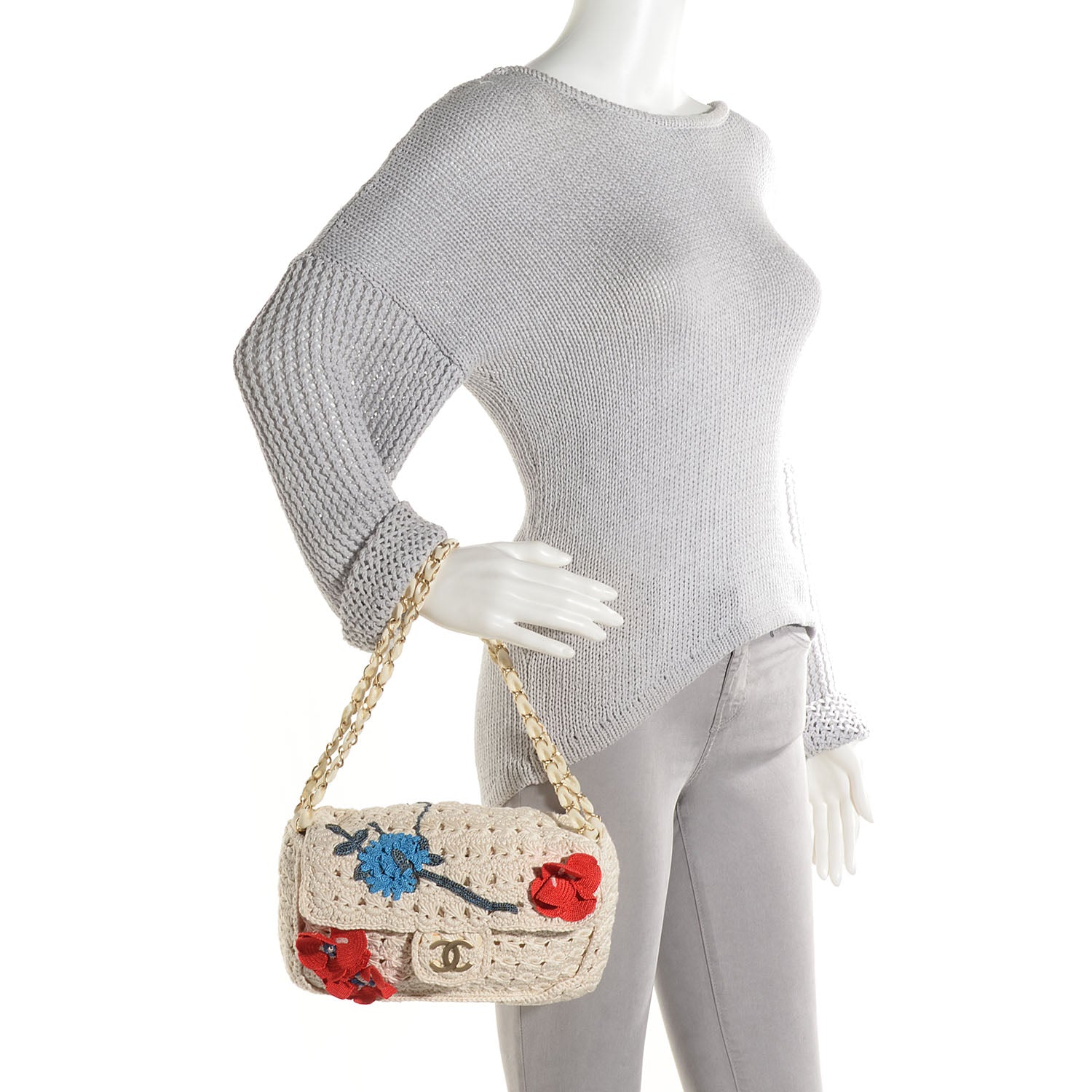 Chanel Crochet Camellia Small Flap 2 of 8