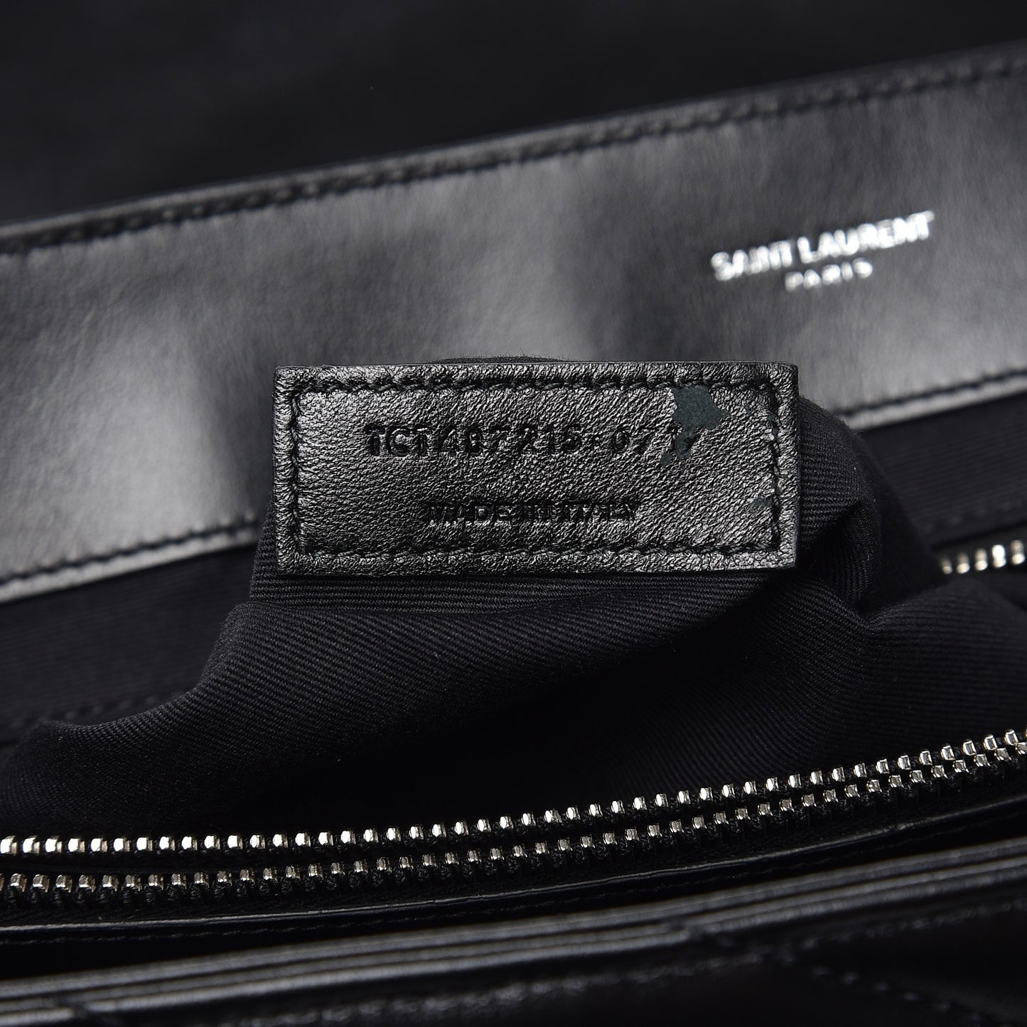 Calfskin Y Quilted Monogram Large Loulou Chain Satchel Black