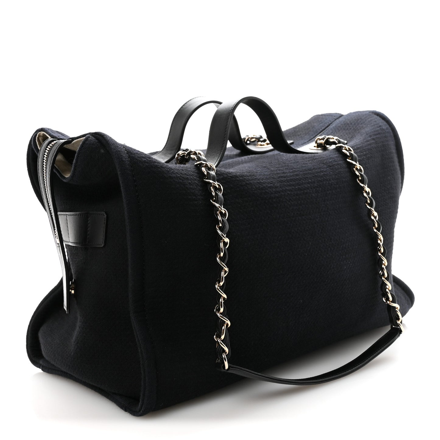 Mixed Fibers Large Deauville Bowling Bag  Black