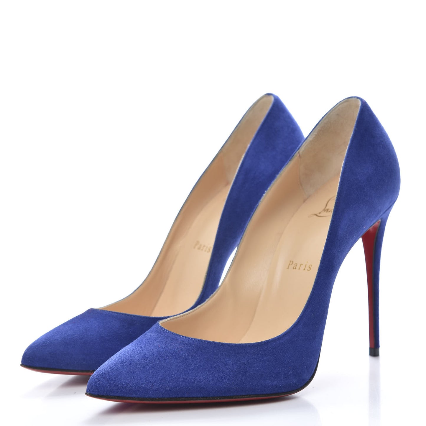 Veau Velours Pigalle Follies 100 Pumps 39 Metal Blue