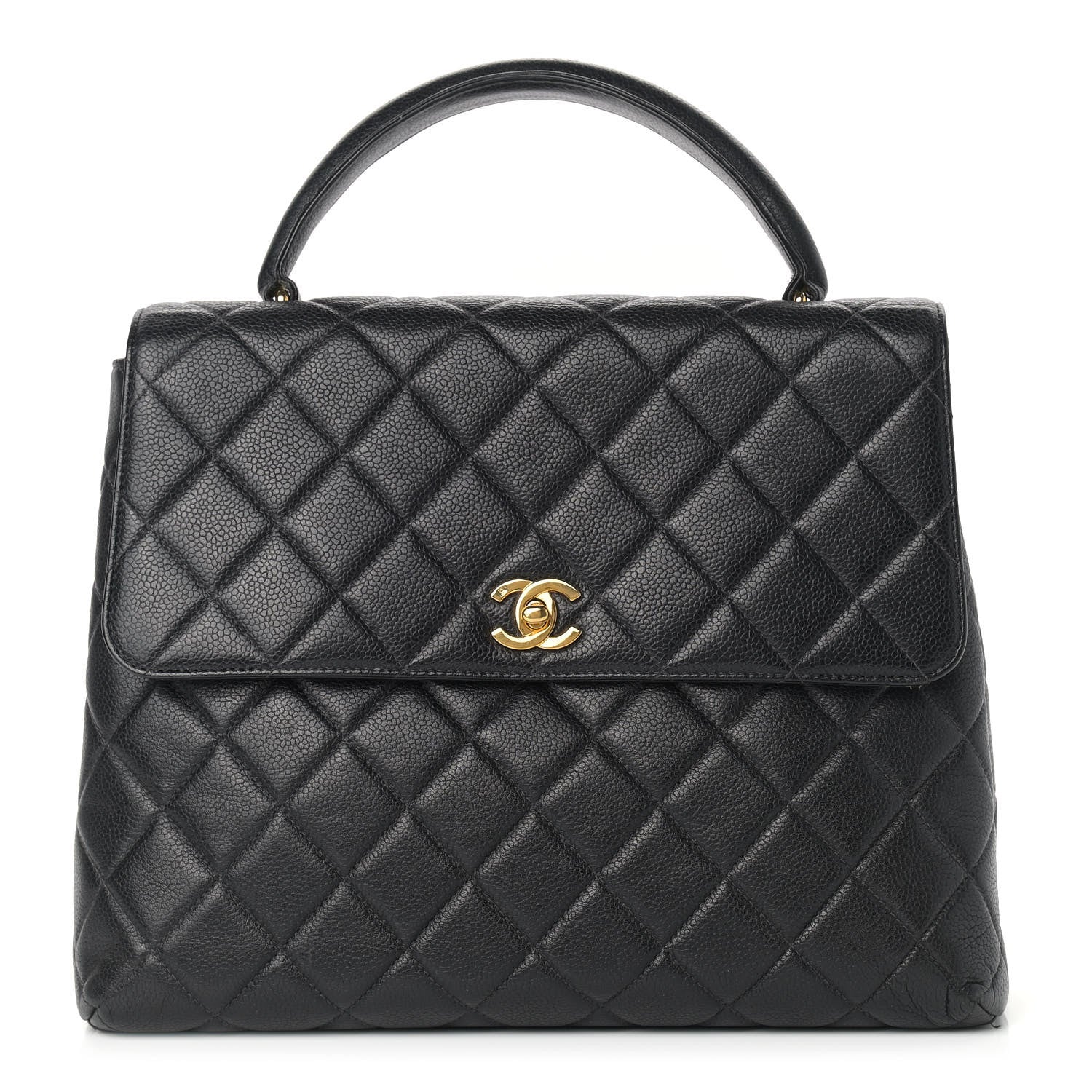 Chanel Caviar Quilted Jumbo Kelly Flap Black 1 of 14