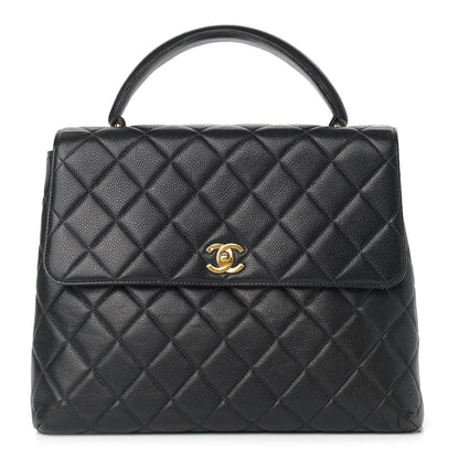 Chanel Caviar Quilted Jumbo Kelly Flap Black 1 of 14