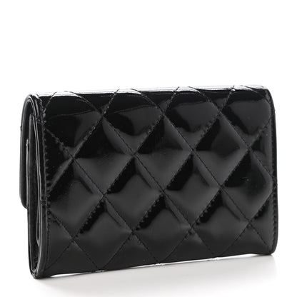 Chanel Patent Quilted Flap Card Holder So Black 3 of 8