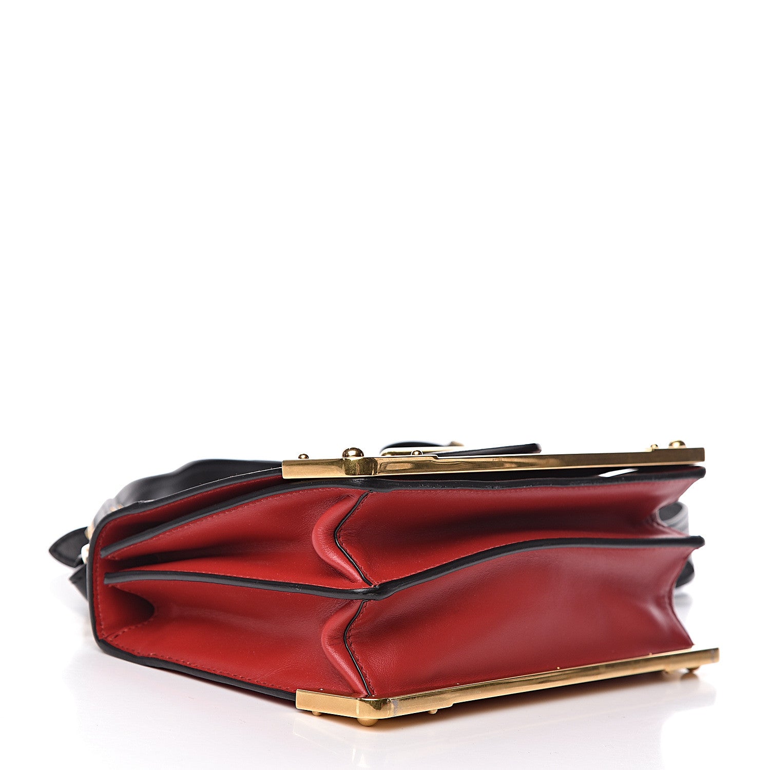 Prada City Calfskin Saffiano Cahier Bag Fuoco Black 4 of 11