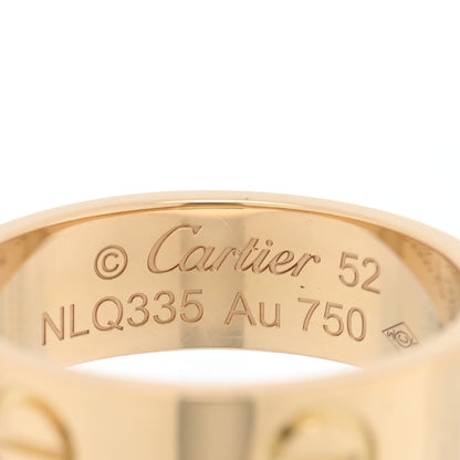 Cartier 18K Yellow Gold 5.5mm LOVE Ring 52 6 4 of 5