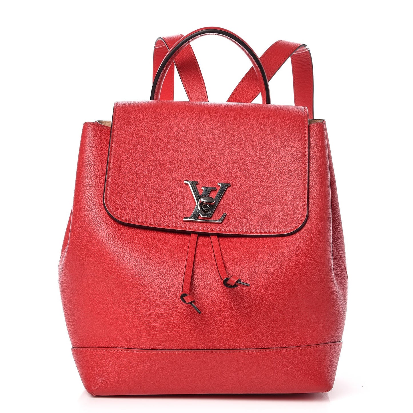 Soft Calfskin Lockme Backpack Poppy