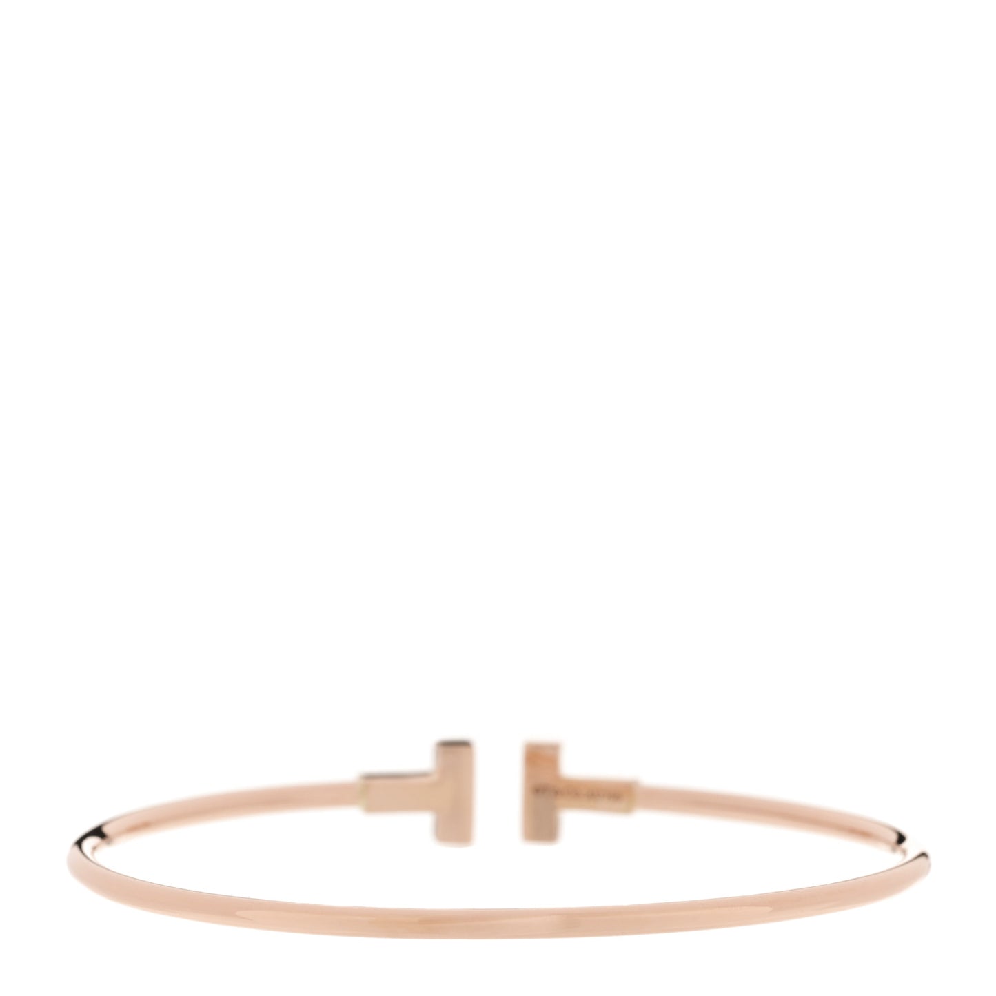 18K Rose Gold Narrow T Wire Bracelet