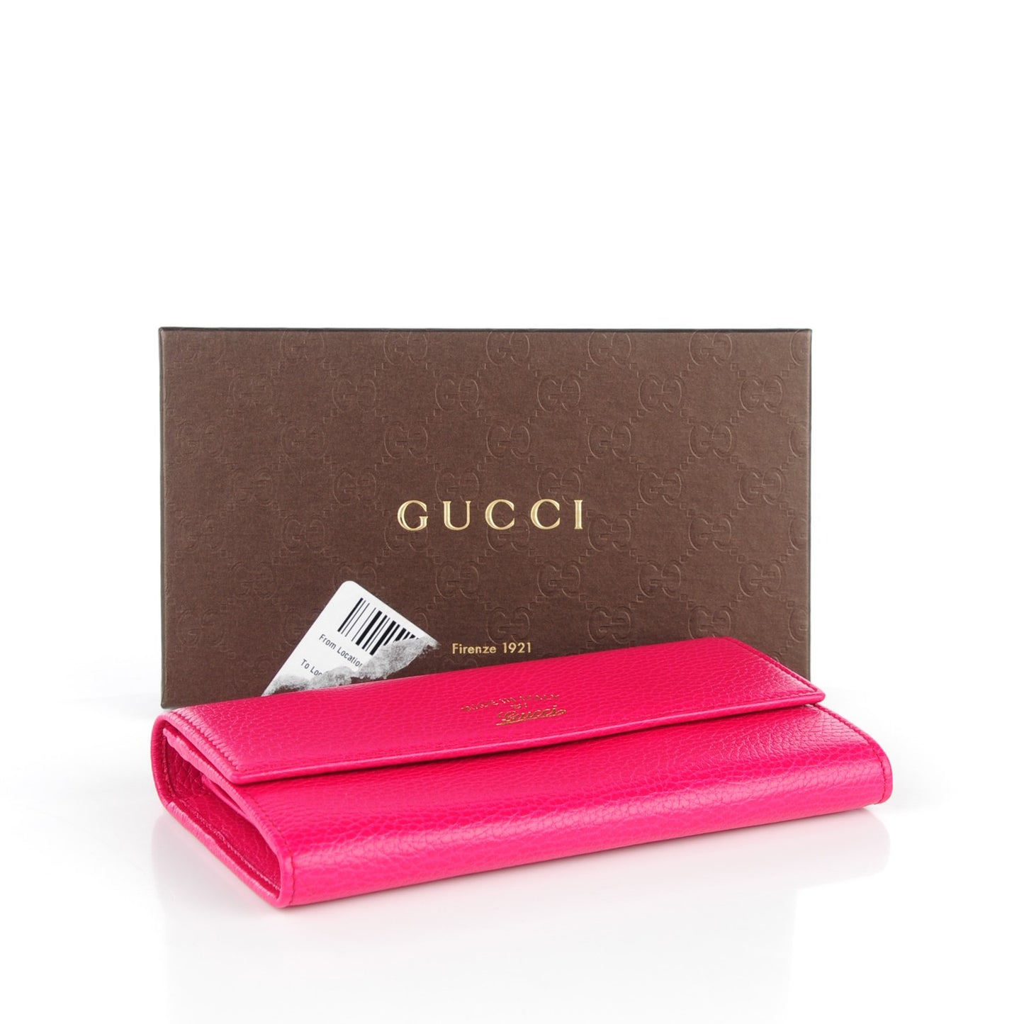 Dollar Calfskin Swing Continental Wallet Blossom