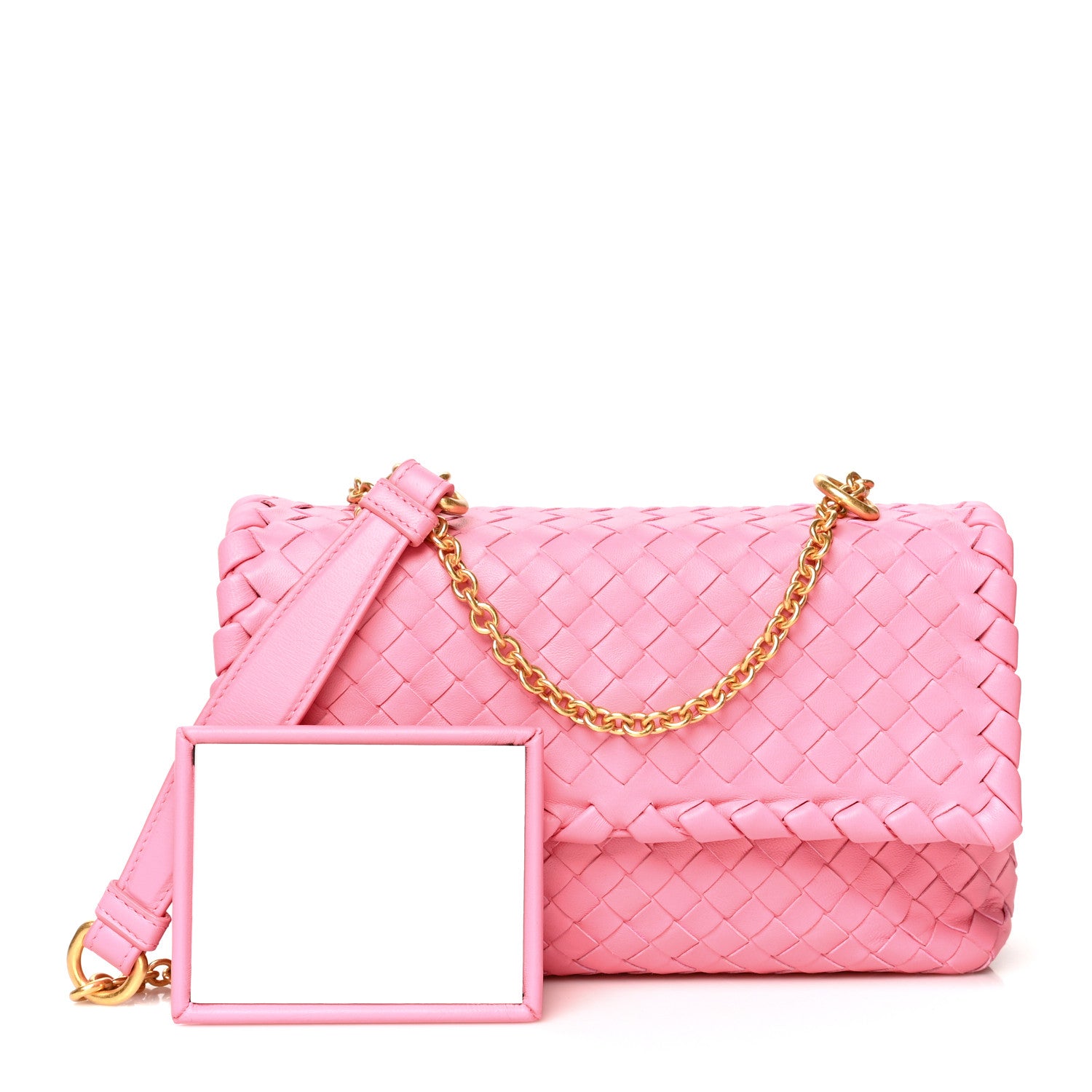 Bottega Veneta Nappa Intrecciato Baby Olimpia Shoulder Bag Antique Pink 1 of 11